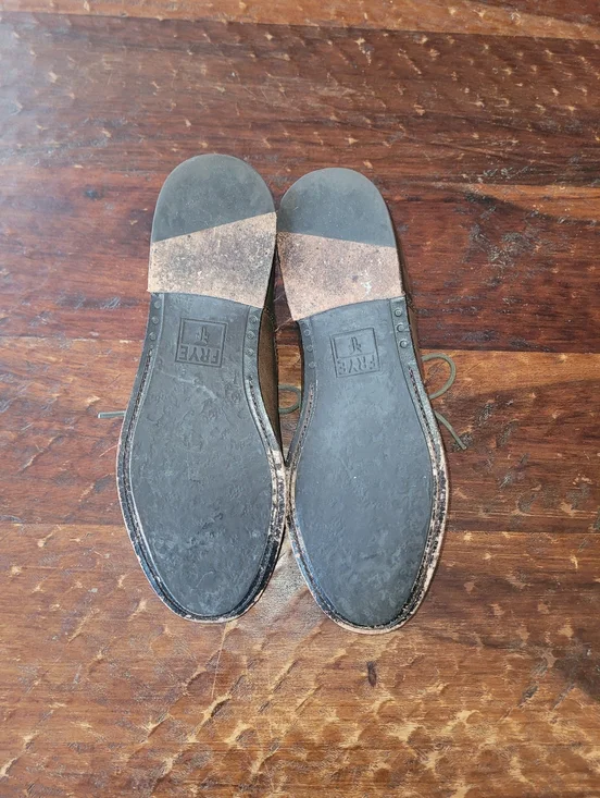 Women's Frye Brown Leather Classic Oxford Style - Picture 3 of 6